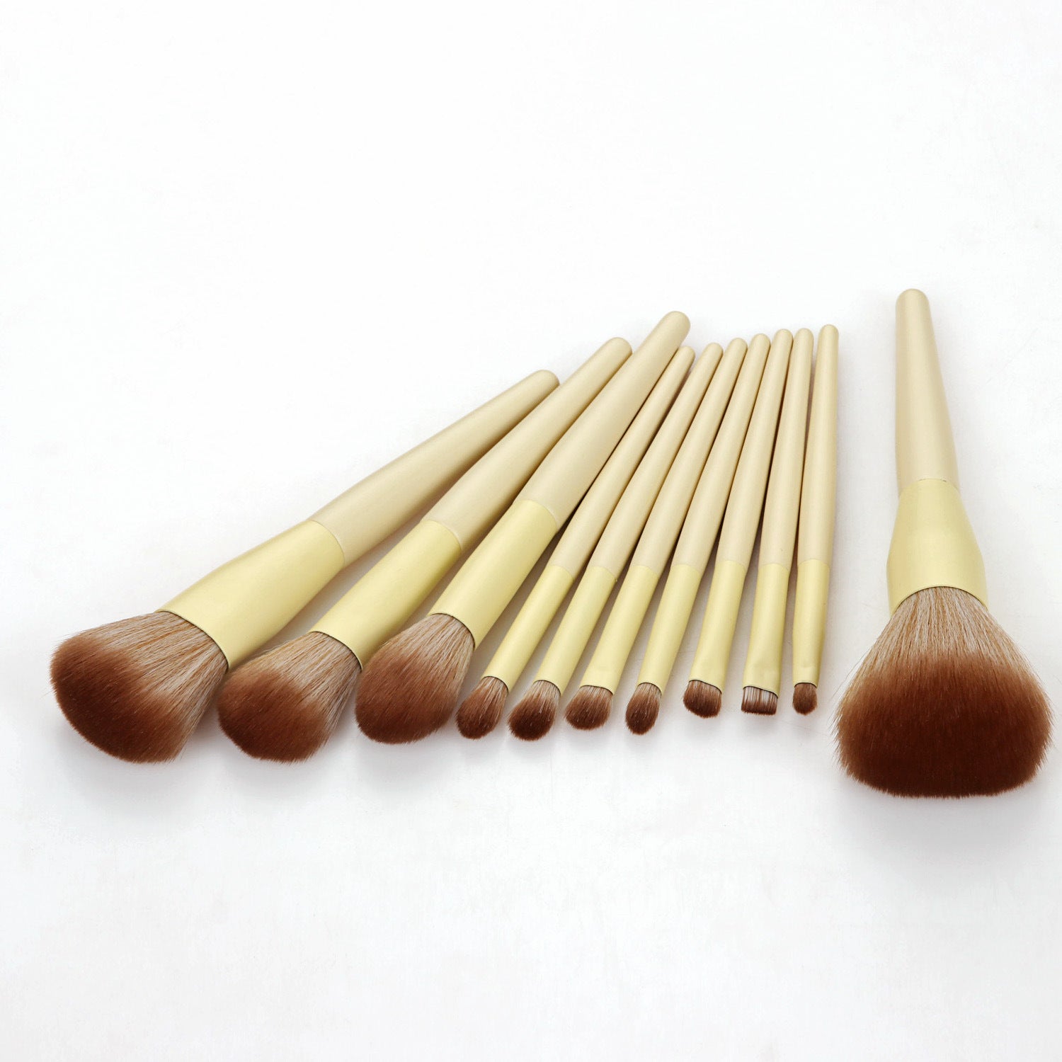11-teiliges Make-up Pinselset Gelb