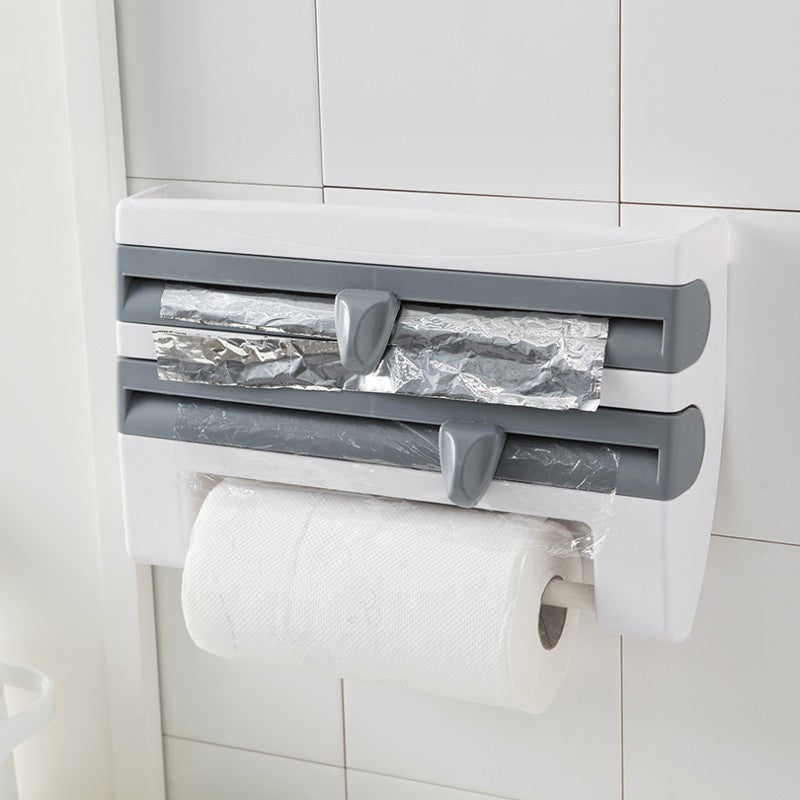 4-in-1 Küchenrollenhalter mit Folienabroller
