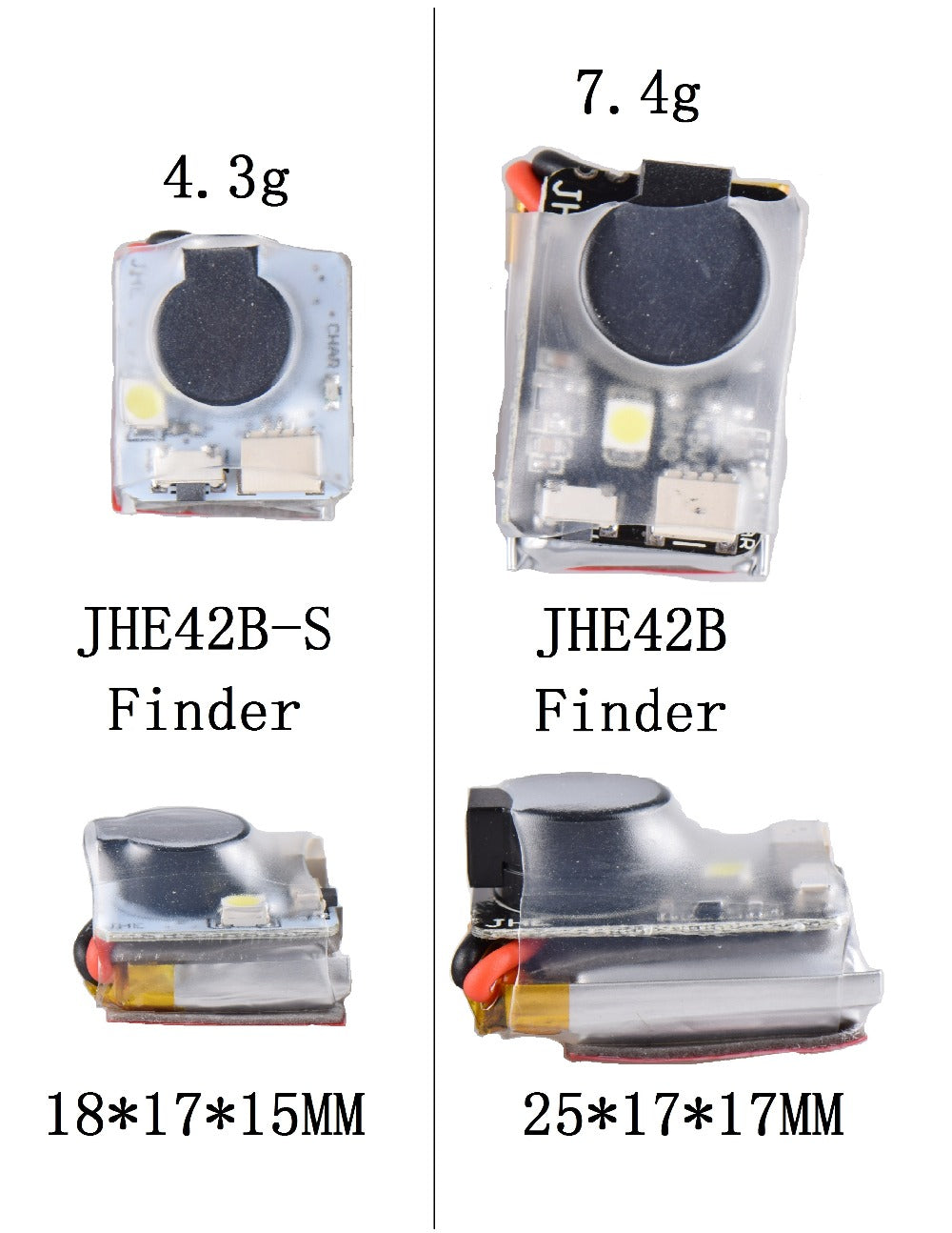 Mini JHE42B-s Finder 5V Super lauter Buzzer mit LED