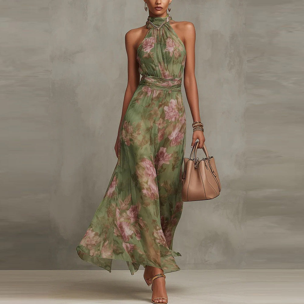 Ärmelloses Maxikleid mit Blumenprint – Bild 4 | LuxeStyle