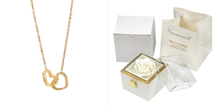 Drehbare Rosen-Schmuckbox