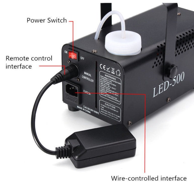 LED Nebelmaschine mit Fernbedienung, 500W – Bild 3 | LuxeStyle