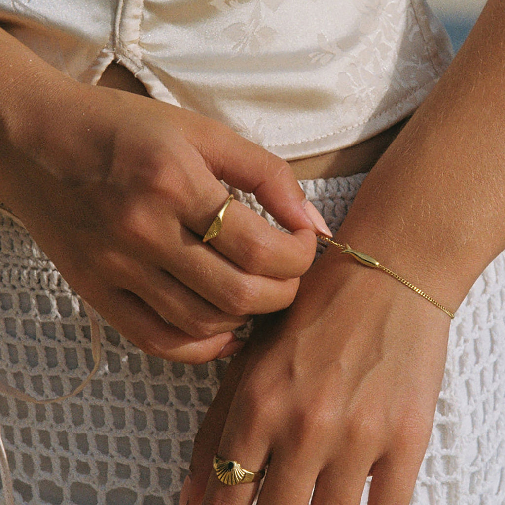 Armband Koi-Karpfen aus Edelstahl, vergoldet – Bild 4 | LuxeStyle