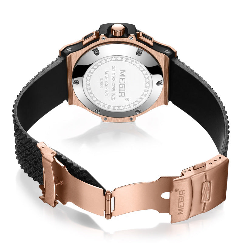 Silicone Herrenquarz-Uhr | LuxeStyle