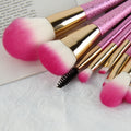 10er-Set Make-up-Pinsel mit Kristallgriff | LuxeStyle