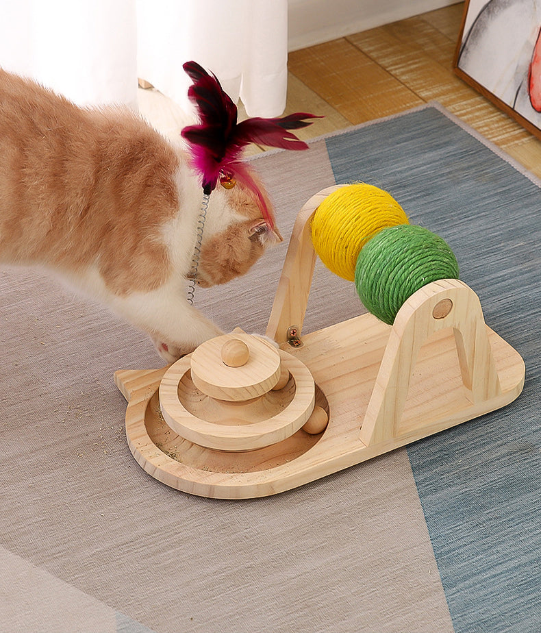 Kreatives Massivholz Sisal Katzen-Spielzeug – Bild 5 | LuxeStyle