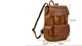 Retro-Casual Leder-Rucksack 20 L, braun – Bild 4 | LuxeStyle