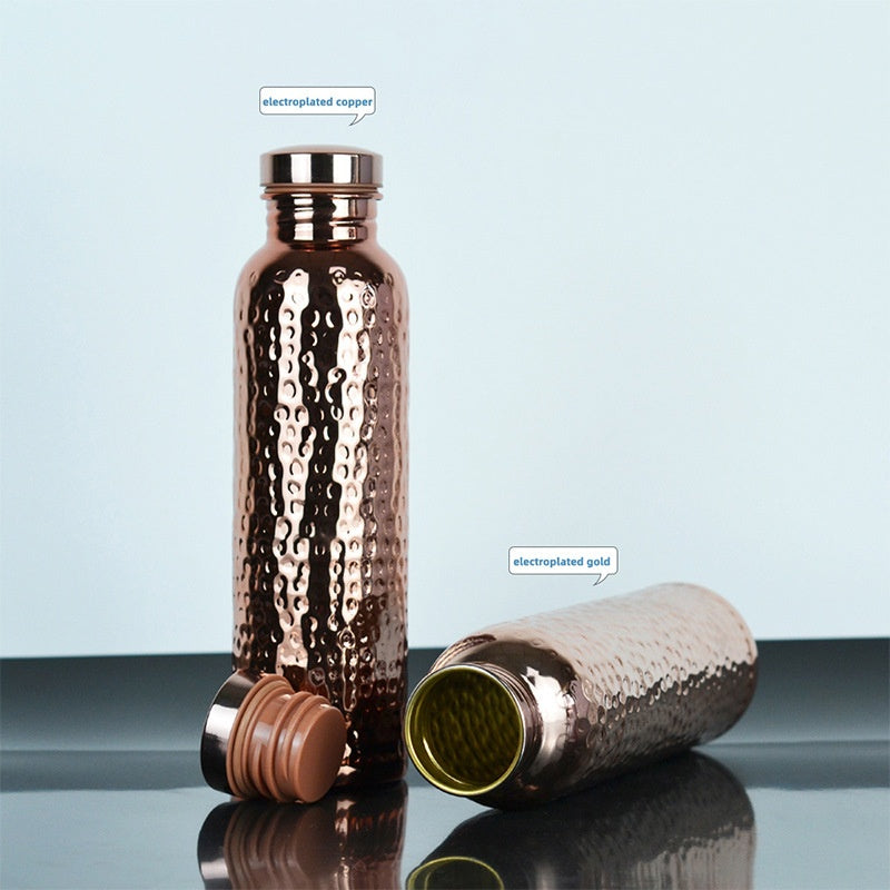Isolier-Trinkflasche Edelstahl · mit Trage-Hülle