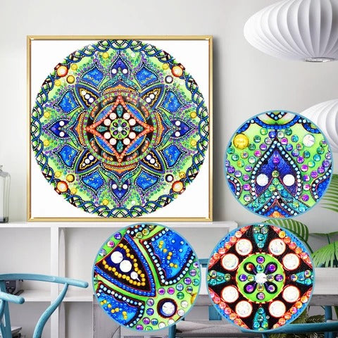 Mandala Diamond Painting, grün-blau – Bild 2 | LuxeStyle