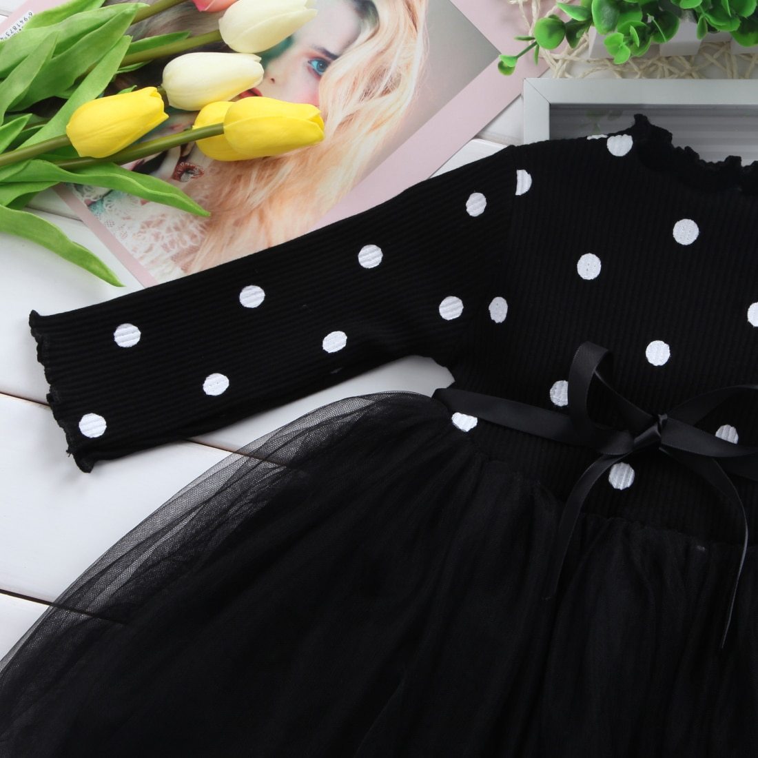 Tutu-Kleid für Baby Girls – Langarm mit Spitze