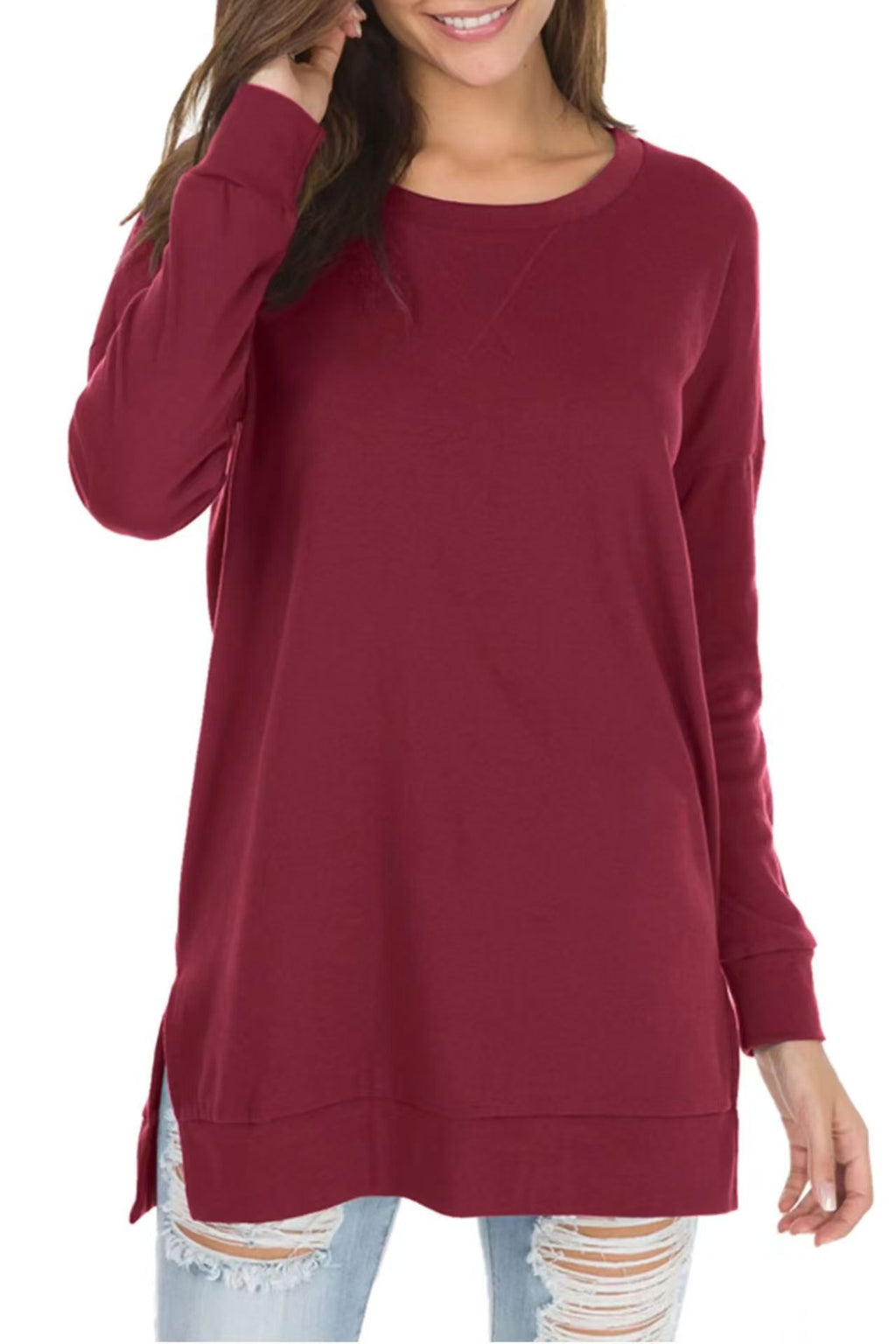 Pullover mit Kettendetail und Rundhalsausschnitt