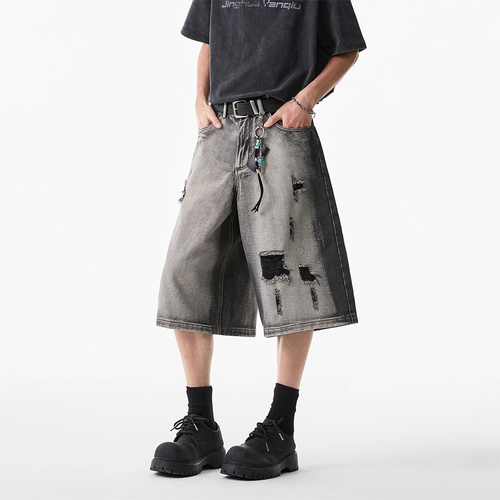 High Street Water Washed Denim Shorts