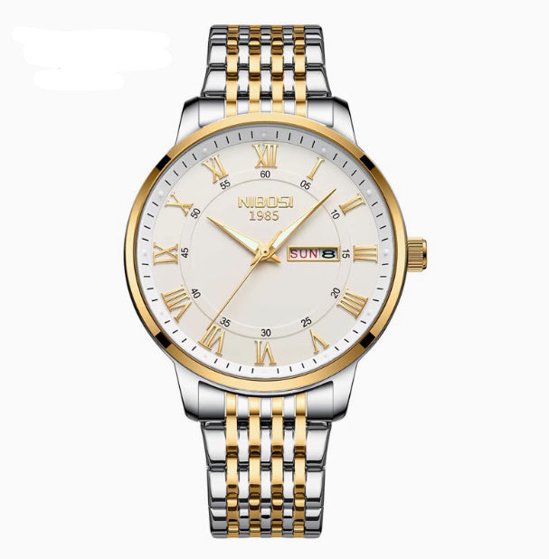 Elegante Herrenuhr mit Solar-Quarzwerk