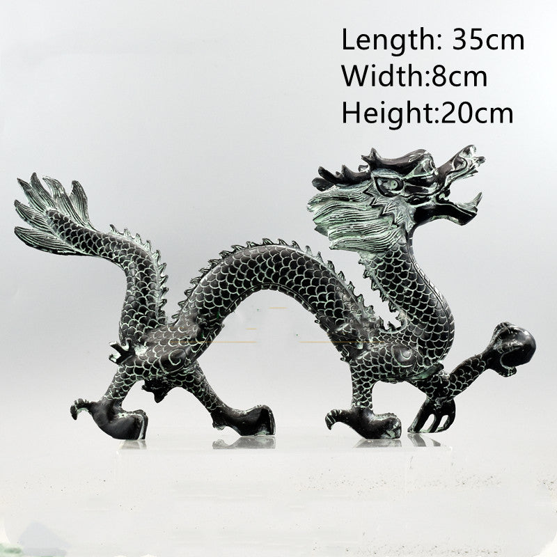 Antiker Bronze Drache mit Kugel | LuxeStyle