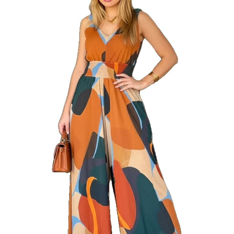 Tie-Dye Jumpsuit mit weitem Bein