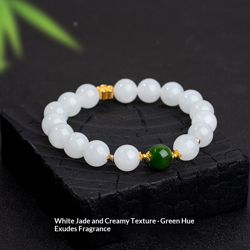 Armband aus natürlicher Hetian-Qinghai-Jade | LuxeStyle