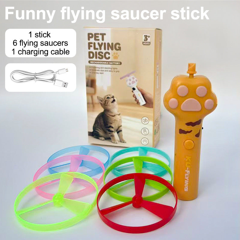 Wiederaufladbarer Frisbee-Werfer für Katzen und Hunde