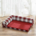 Kratzfestes Leinen-Hundebett mit Kissen