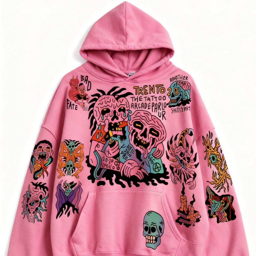 Freizeit-Pullover mit Print aus Polyester