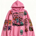 Freizeit-Pullover mit Print aus Polyester