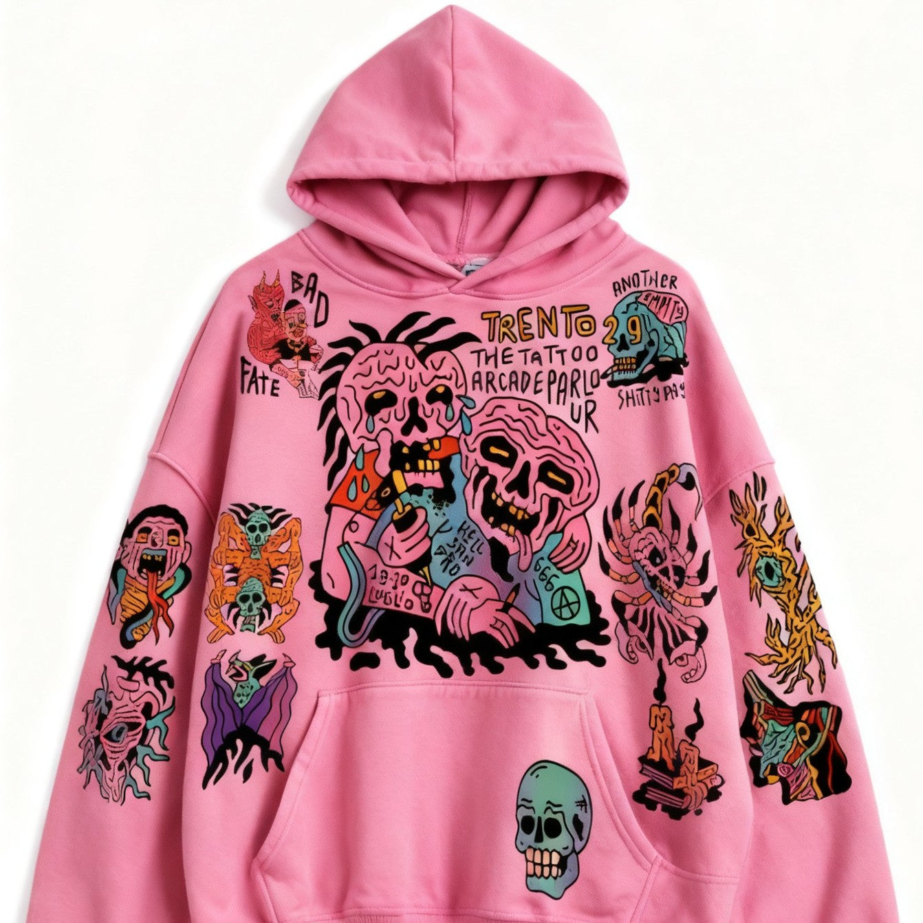 Freizeit-Pullover mit Print aus Polyester