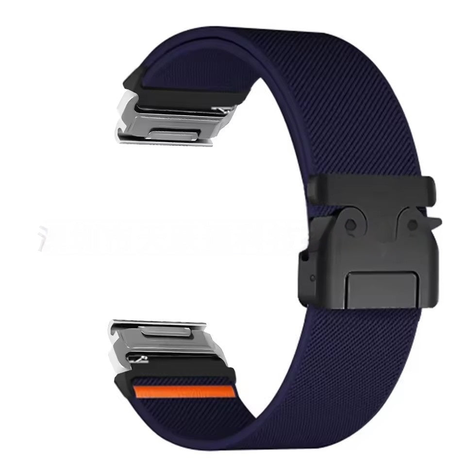 Elastisches Nylon-Armband mit Schirmverschluss 22/26 mm