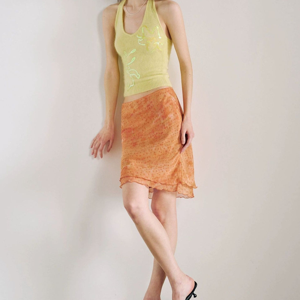Sommerröck mit Orangemuster – Bild 5 | LuxeStyle