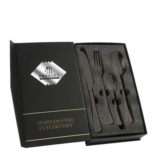 24-teiliges Edelstahl-Gedeck mit Western-Messer