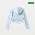 Cropped Hoodie mit integrierten Brustpolstern