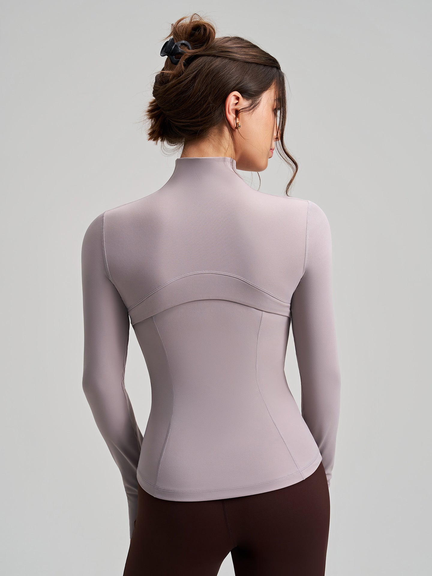 Slim-Fit Sportjacke mit Stehkragen