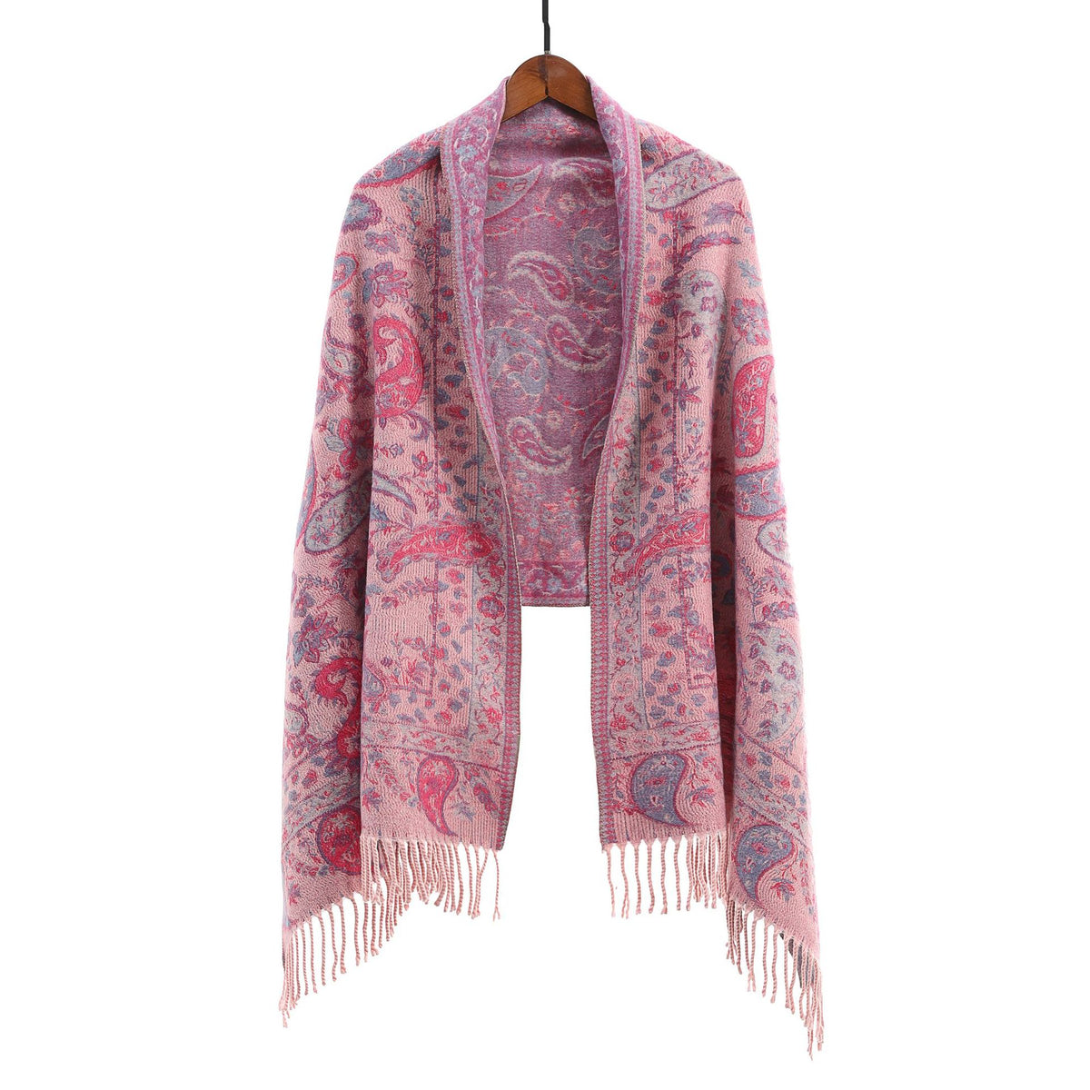 Ethnischer Schal Ankeila in Rot – Bild 6 | LuxeStyle