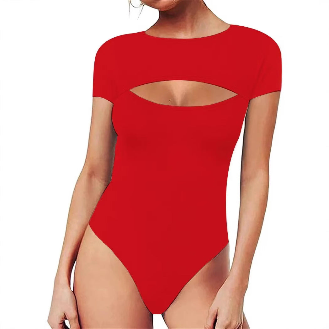 Eleganter Jumpsuit mit Cut-Out und 3/4-Ärmeln