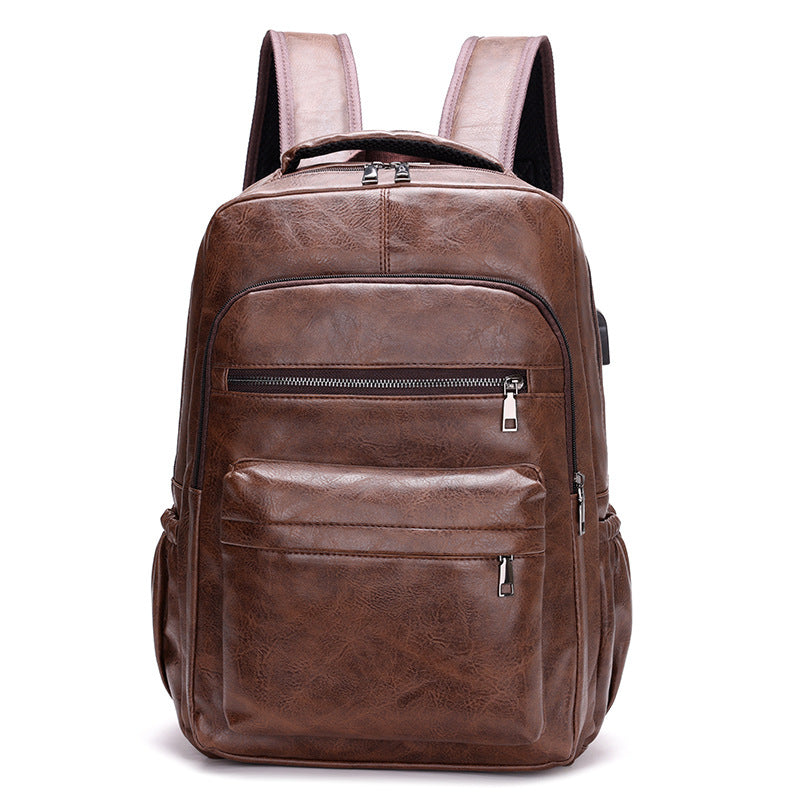 Retro PU-Lederrucksack mit viel Stauraum | LuxeStyle