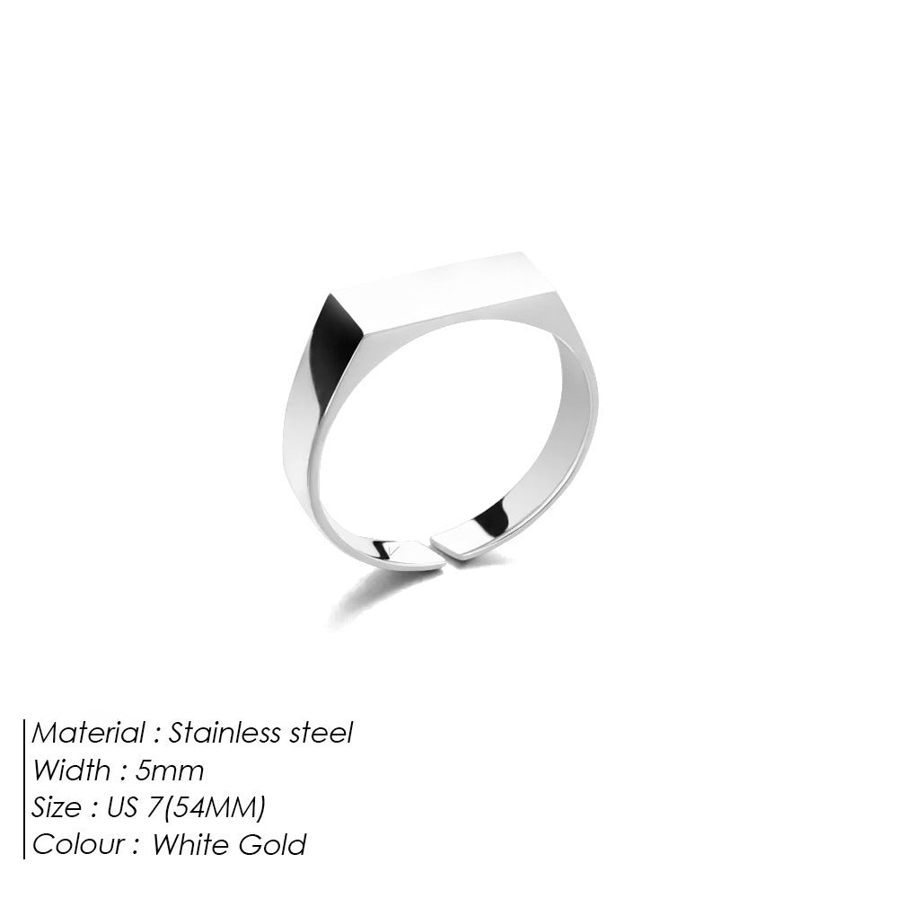Eleganter Edelstahlring für Herren