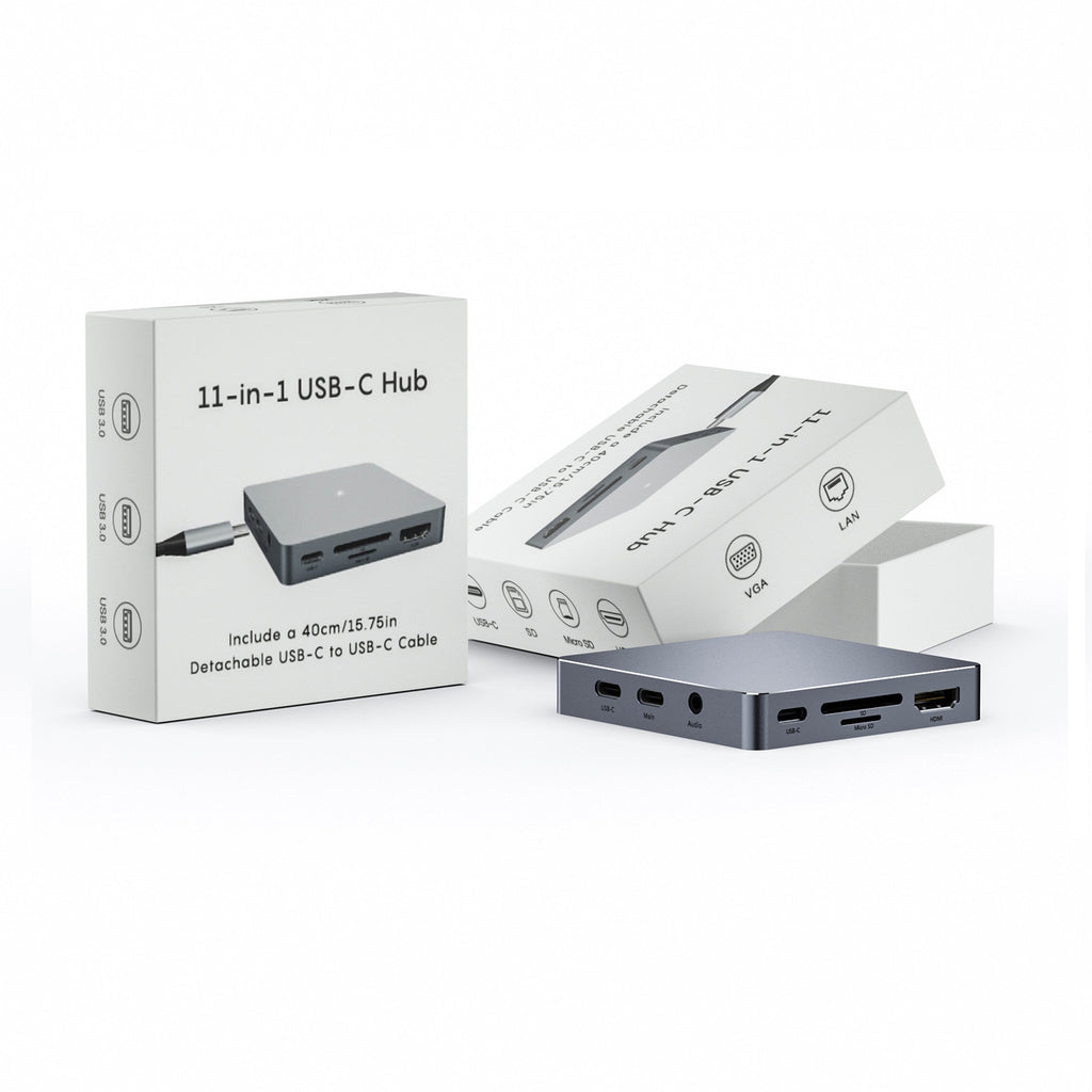 USB-C Dockingstation 11-in-1 HDMI VGA RJ45 USB – Bild 4 | LuxeStyle