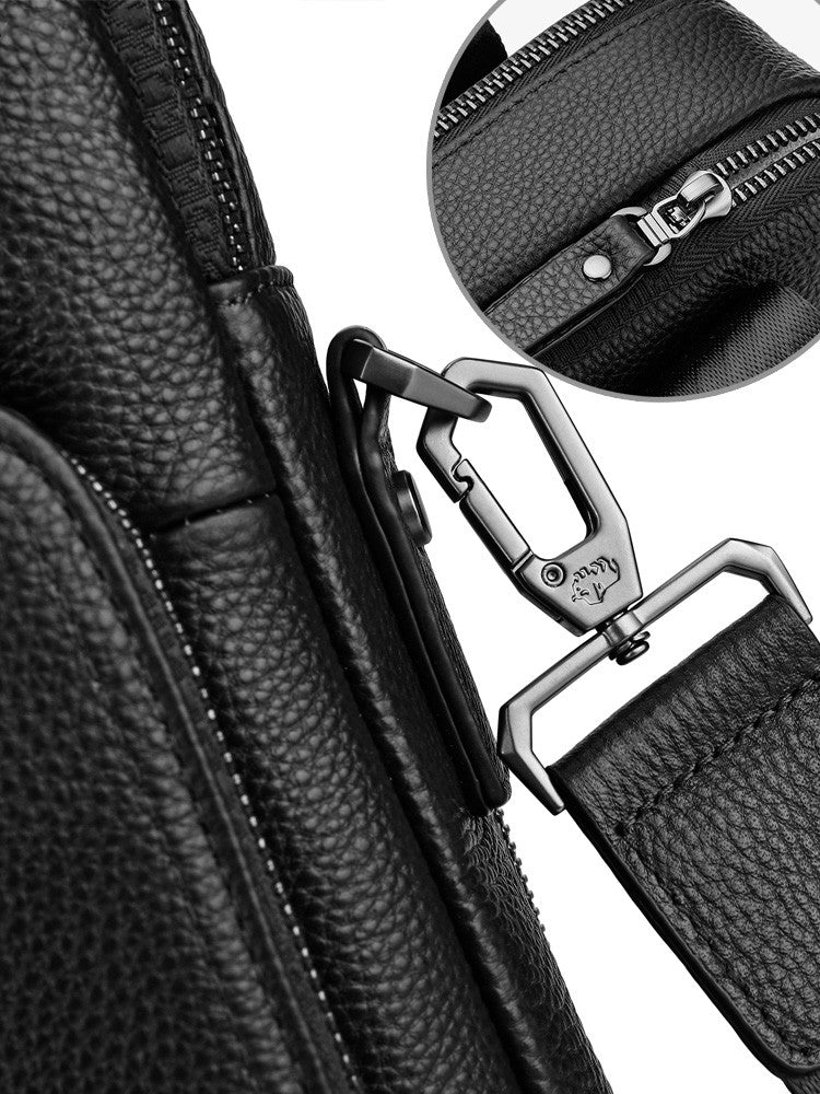Schultertasche aus erster Schicht Rindsleder – Bild 5 | LuxeStyle