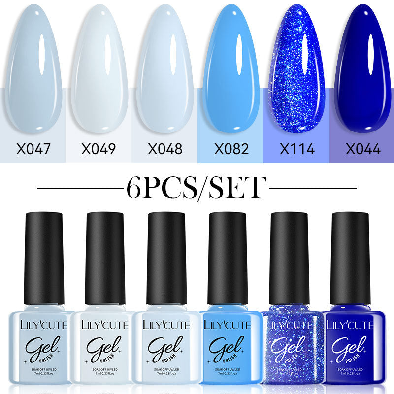 UV Nagellack Set – Glitzer & Uni-Farben