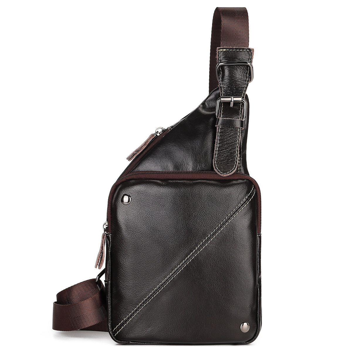 Rindsleder-Crossbody Umhängetasche – Bild 6 | LuxeStyle