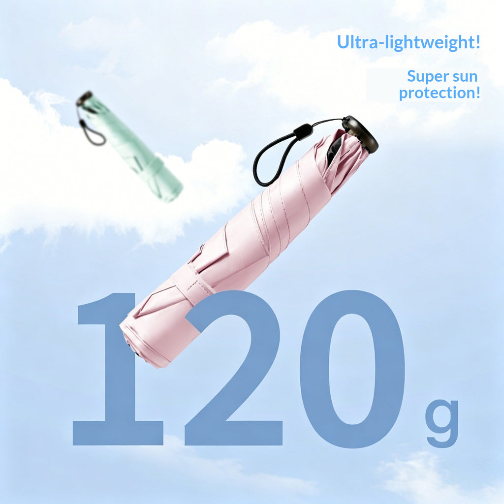 Ultraleichter 3-fach Regenschirm mit 5 Rippen