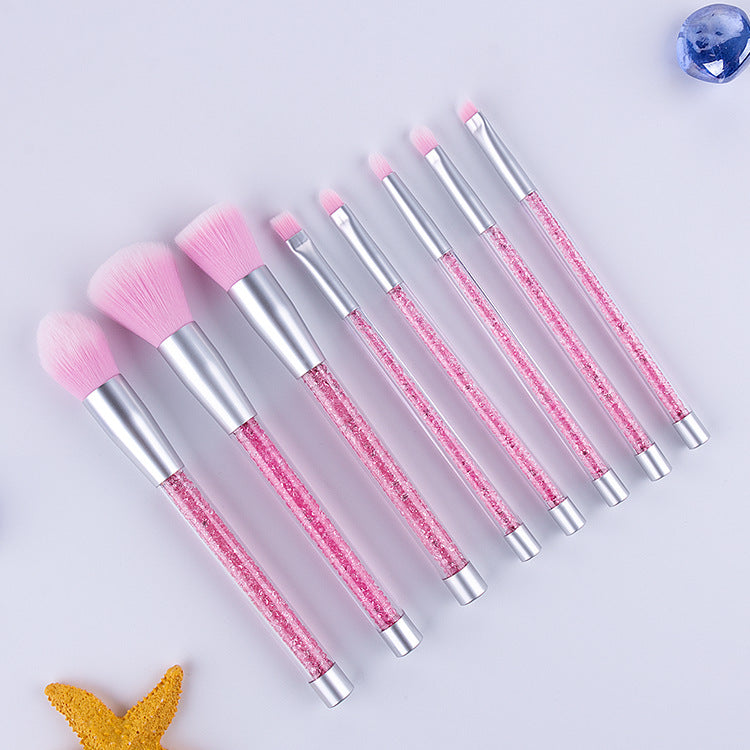 8-teiliges Make-up Pinselset «Crystal»