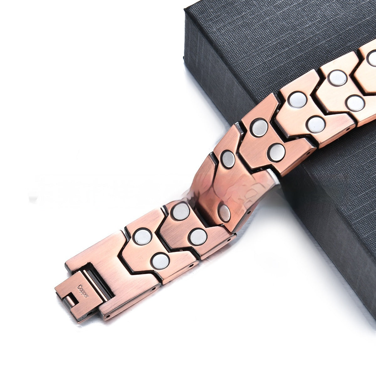 Kupferarmband mit doppelreihigen Magnetkugeln – Bild 6 | LuxeStyle