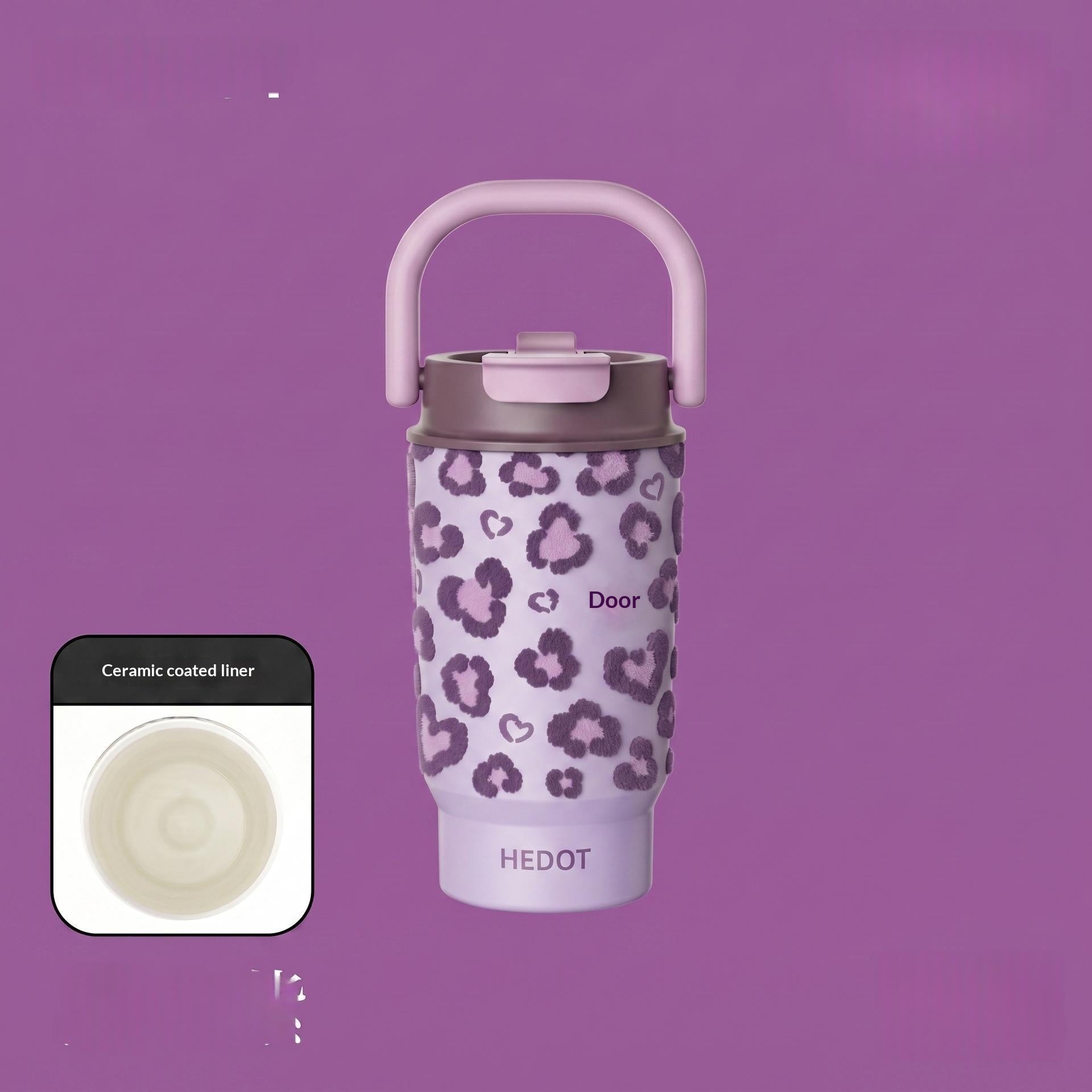 Trinkbecher aus Keramik und Edelstahl (480 ml)