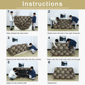 Elastischer Sofa-Bezug mit Pflanzenmuster – Bild 2 | LuxeStyle