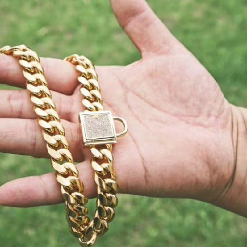 Halskette für Hunde, Edelstahl, Gold | LuxeStyle