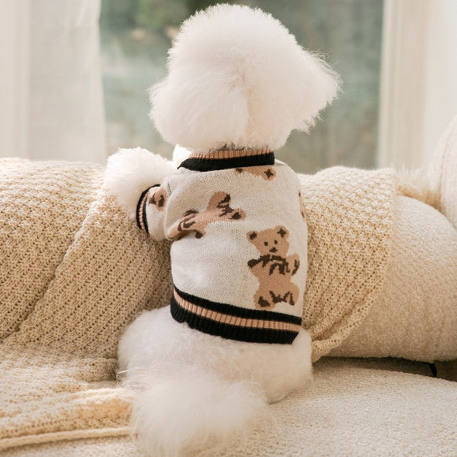 Hundekuscheldecke mit V-Ausschnitt, Streifen – Bild 7 | LuxeStyle