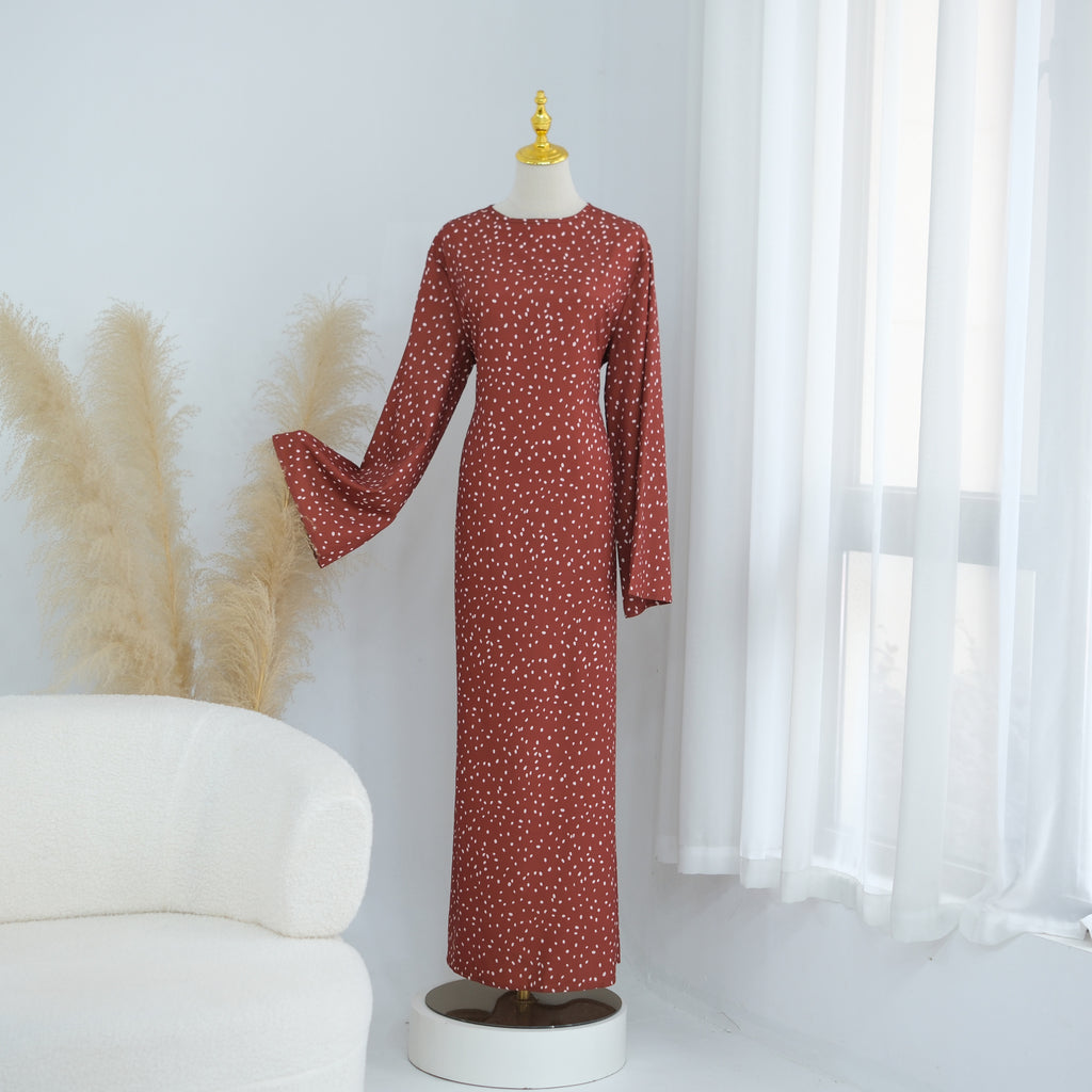 Bedrucktes Langarm-Kleid in grossen Grössen – Bild 7 | LuxeStyle