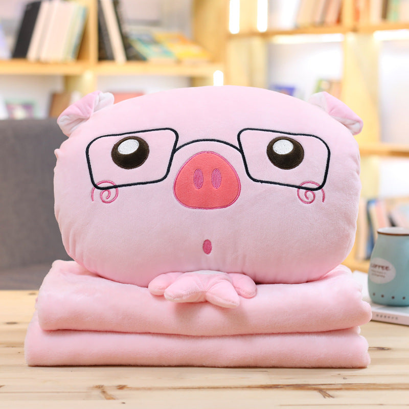 Warmes Korallen-Fleece-Schweinchen-Decke