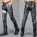 Herren Kunstlederhose mit Reissverschluss
