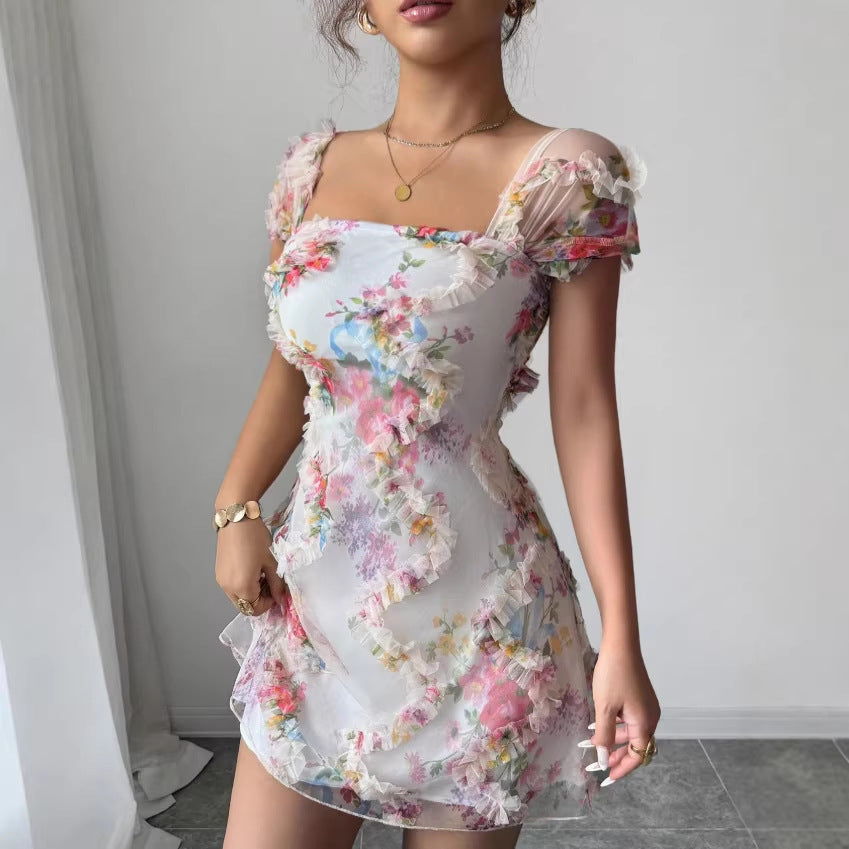 Blumengirlandete Midi-Robe – Bild 5 | LuxeStyle