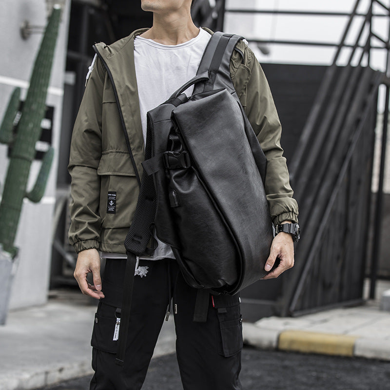 PU Schultertasche Männer, quadratisch, mit Deckel | LuxeStyle